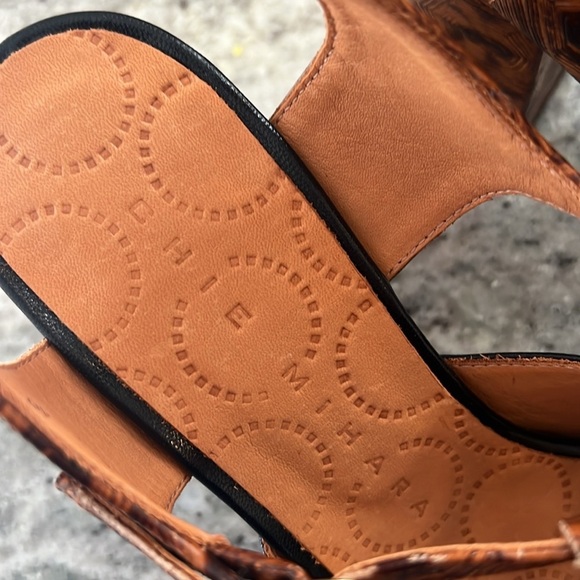 NWT Chie Mihara Reinol Two-Tone Multi Strapped Stacked Heel Sandal Size 40 (10) - Picture 9 of 11
